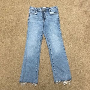 Zara women cropped flare jeans. Size 4